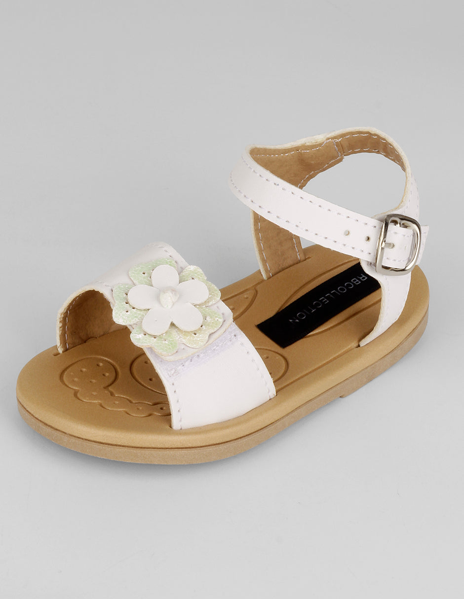 Sandalias Kids en Piel vegana – Blanco