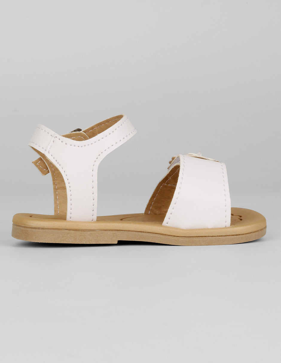Sandalias Kids en Piel vegana – Blanco