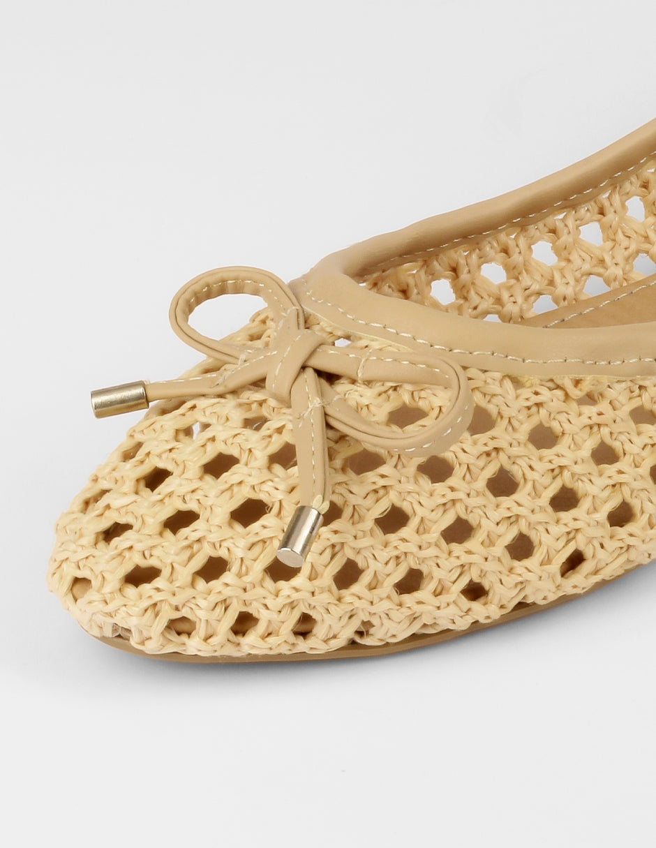 Flats puntales Darling en Textil – Beige