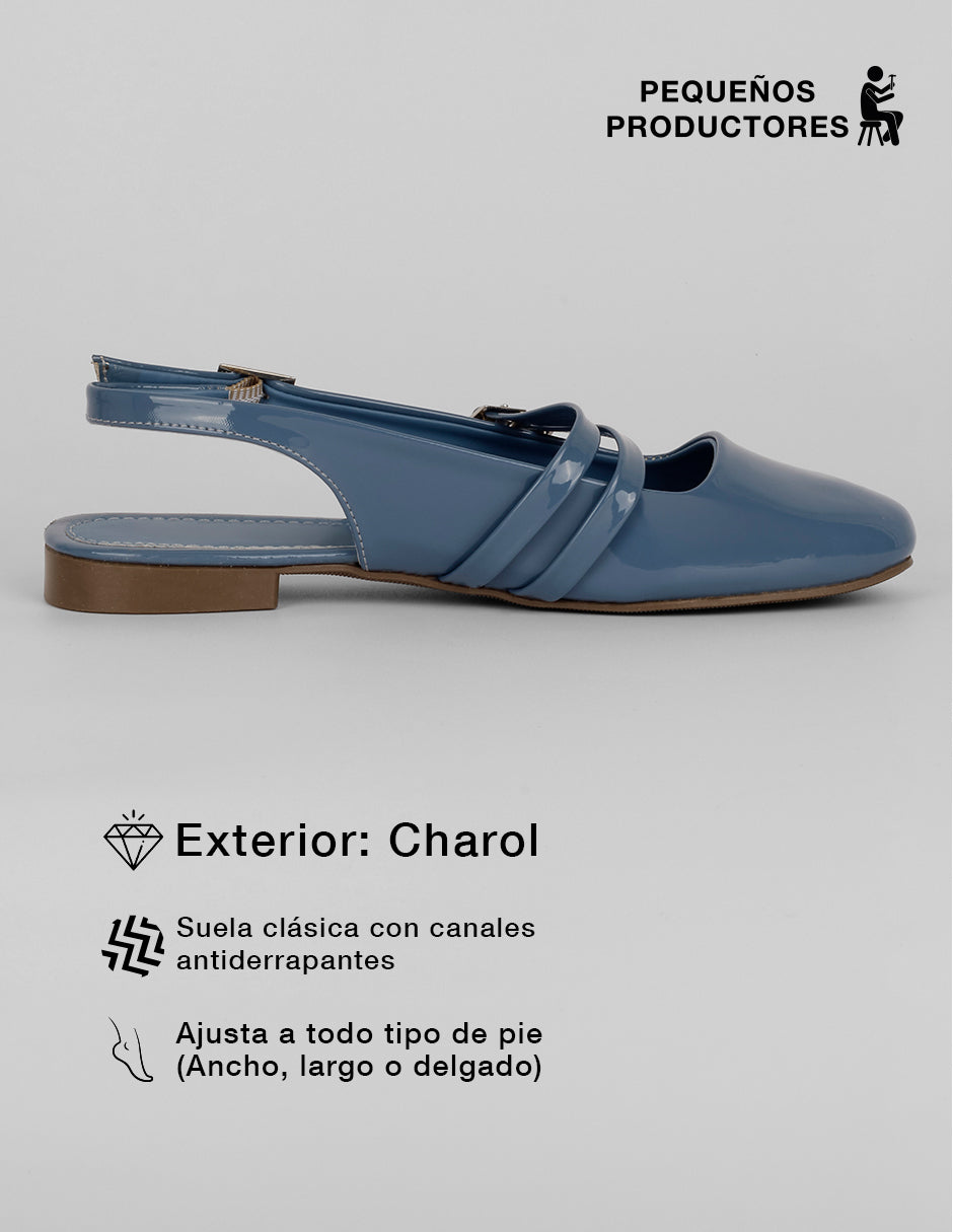 Loafers Darling en Charol – Azul
