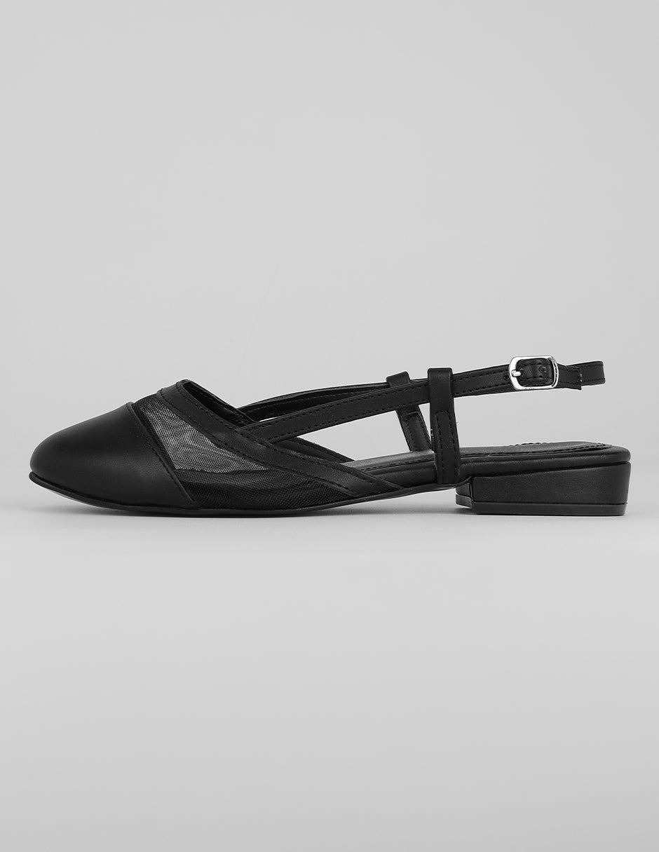 Flats clásicas Exterior Sintético Color Negro Para Mujer De RBCOLLECTION