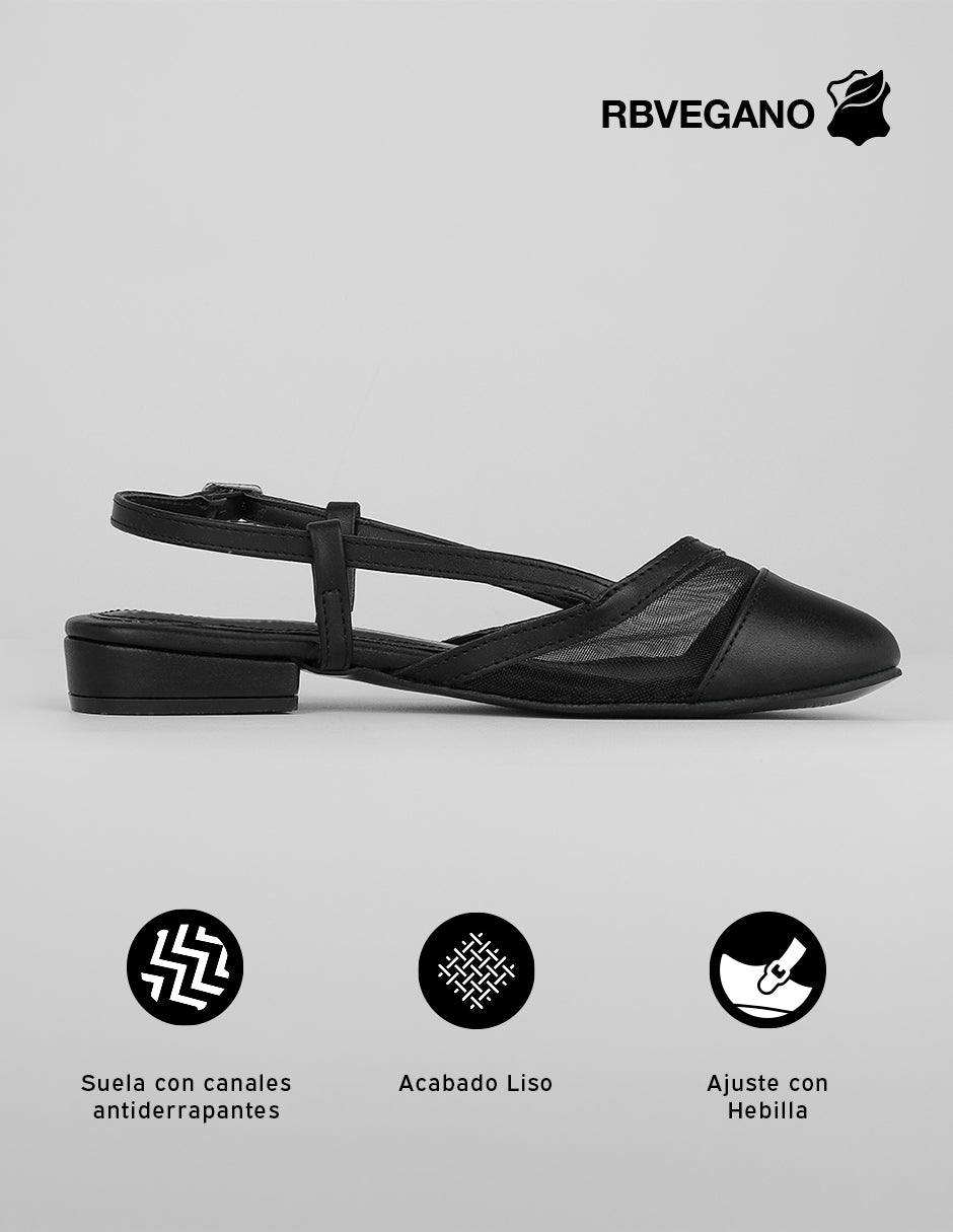 Flats clásicas Darling en Sintético – Negro