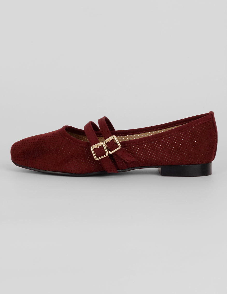 Mary jane Exterior Textil Color Rojo Para Mujer De RBBASICS
