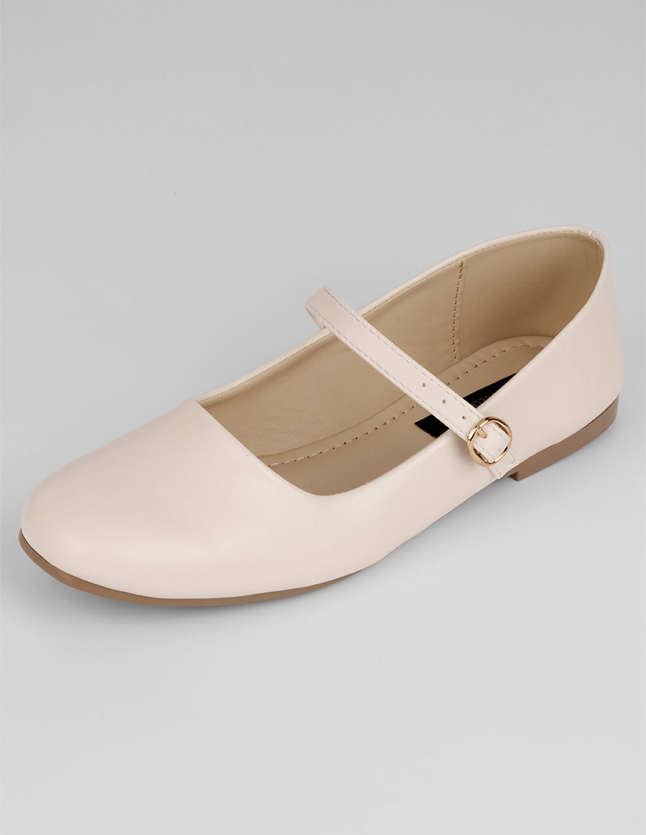 Mary jane Darling en Piel vegana – Latte