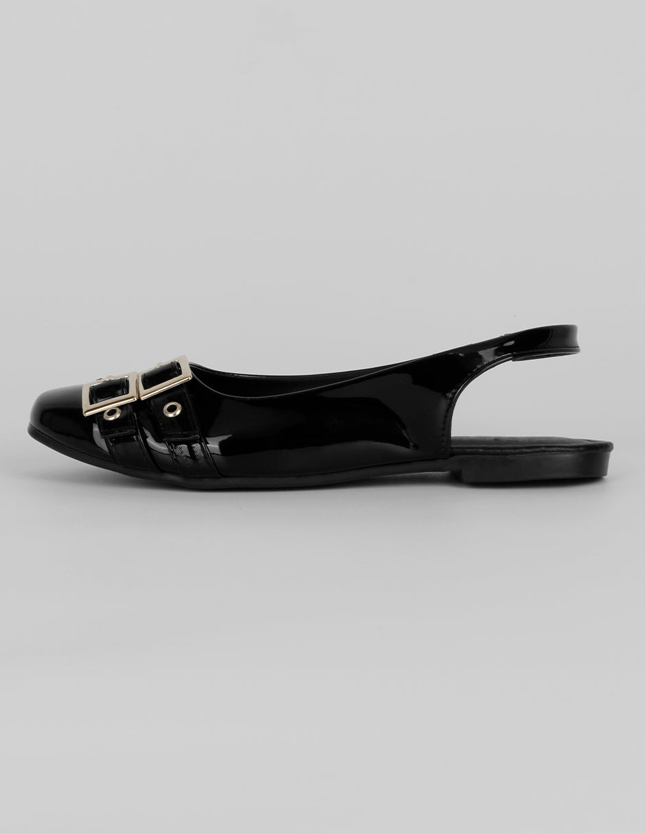 Loafers Exterior Charol Color Negro Para Mujer De RBBASICS