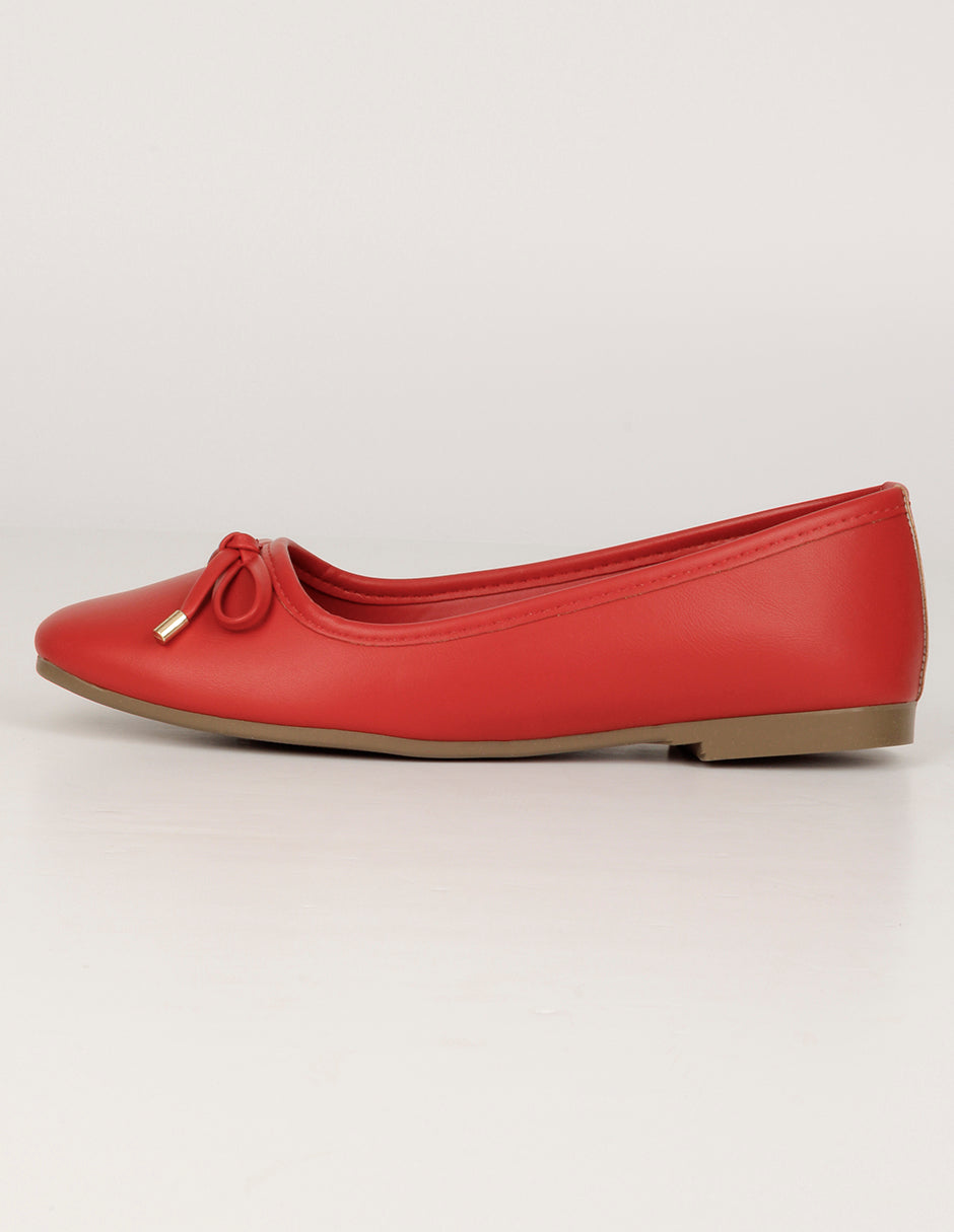 Flats clásicas Exterior Piel vegana Color Rojo Para Mujer De RBBASICS