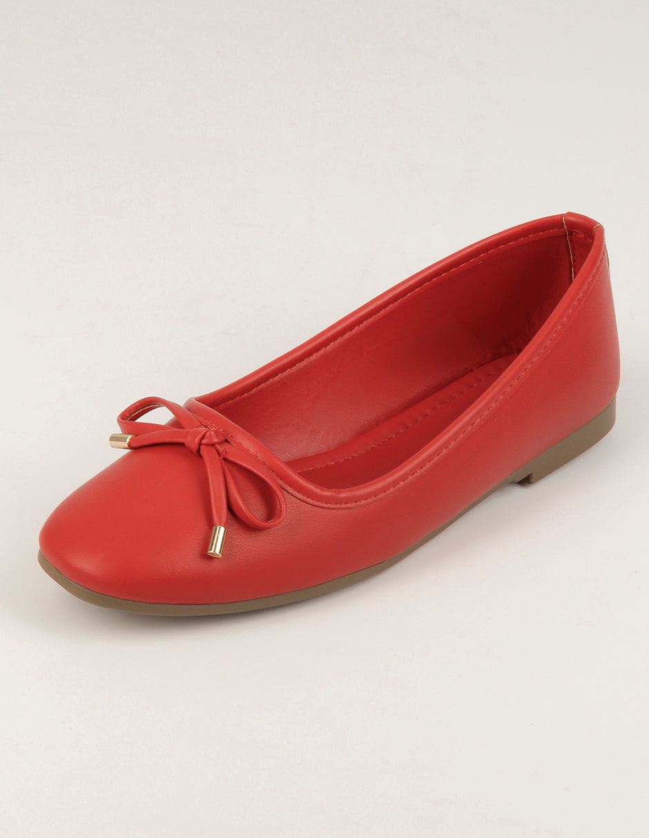 Flats clásicas Classy en Piel vegana – Rojo