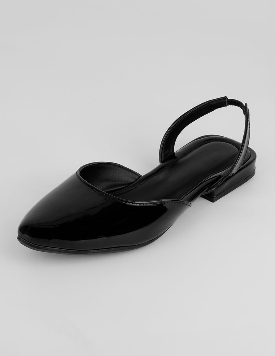 Flats clásicas Onne en Charol – Negro