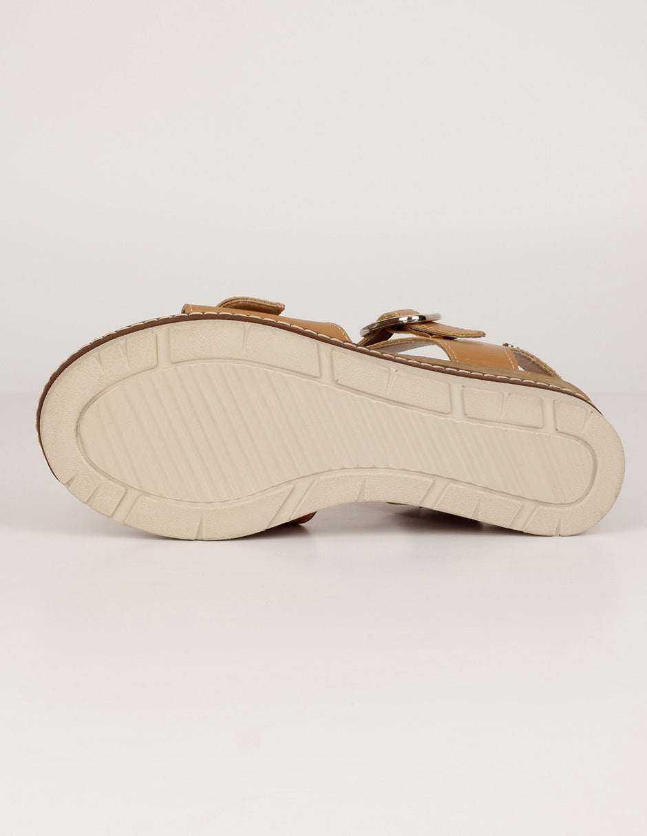 Sandalias con plataforma Sprint en Piel vegana – Café
