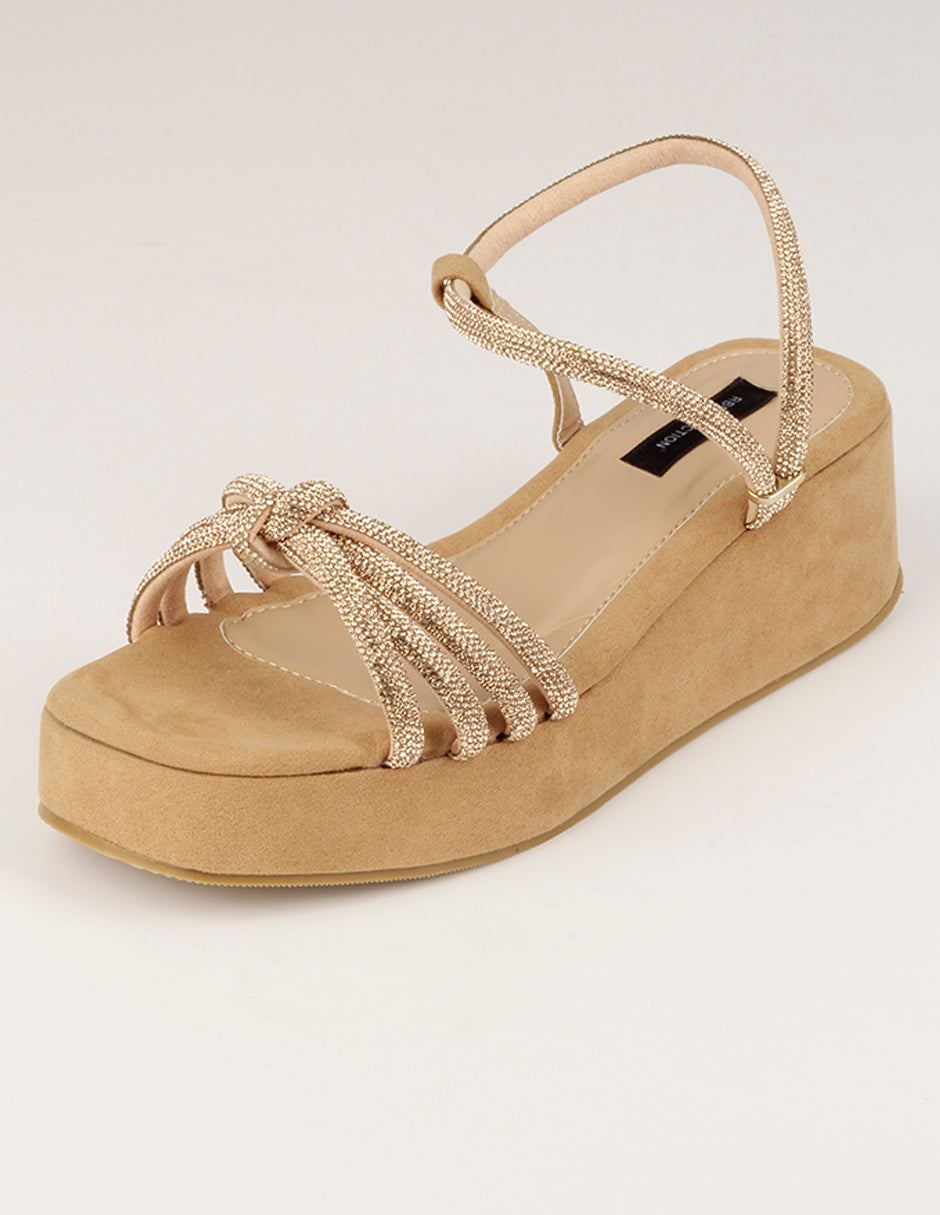 Sandalias con plataforma Birt en Sintético – Dorado