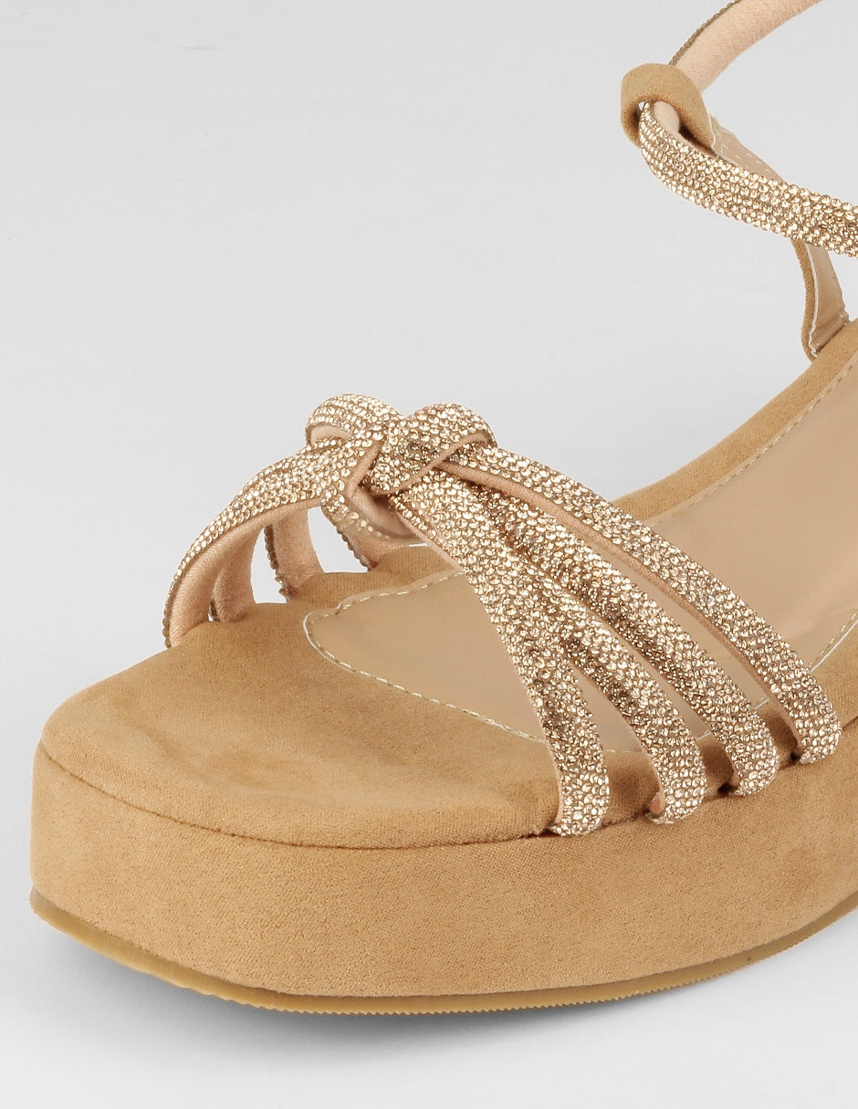 Sandalias con plataforma Birt en Sintético – Dorado