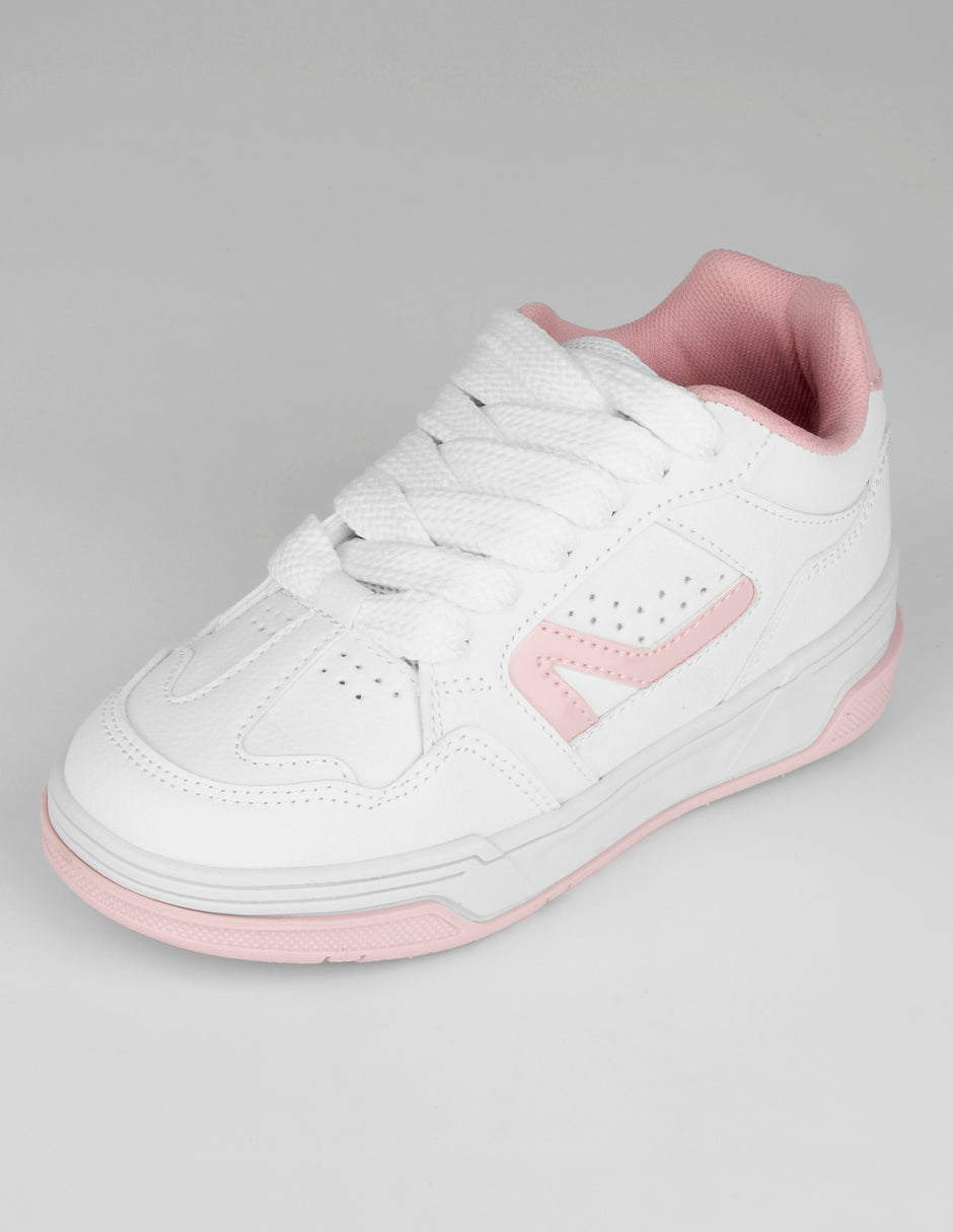 Tenis Kids en Piel vegana – Blanco
