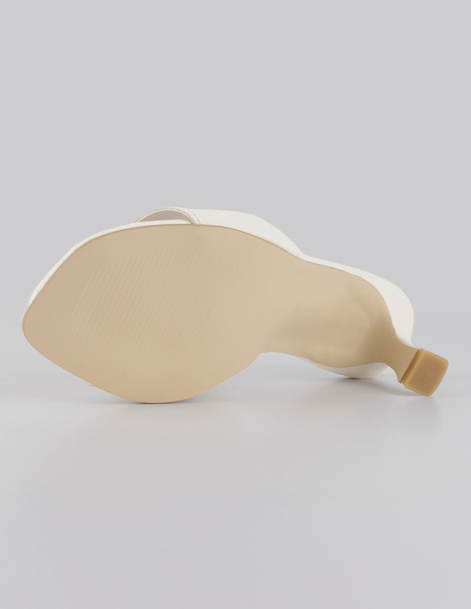 Sandalia con tacón Ave en Sintético – Beige