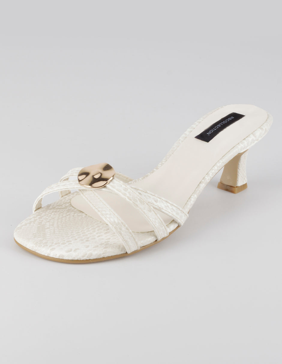 Sandalia con tacón Ave en Sintético – Beige