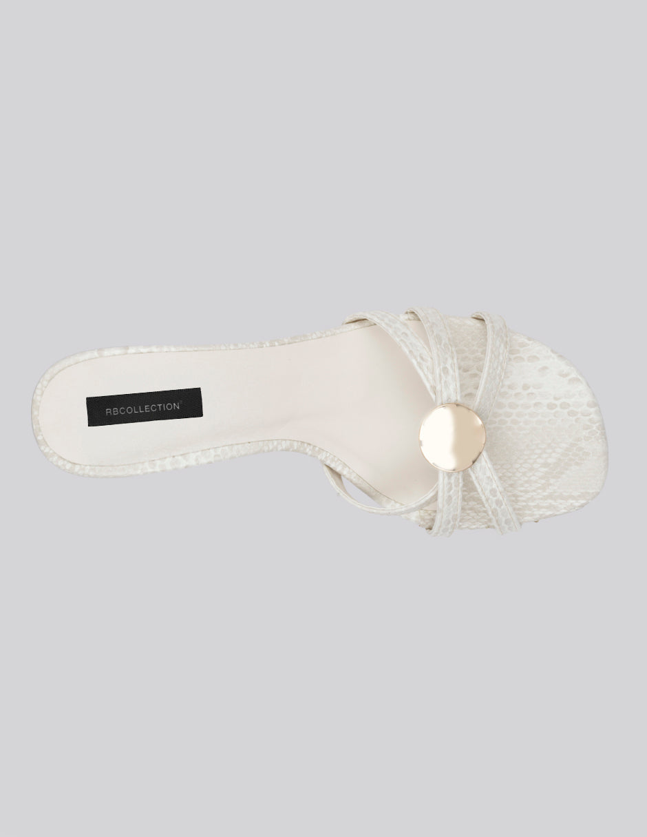 Sandalia con tacón Ave en Sintético – Beige