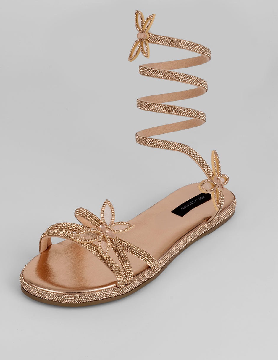Sandalias de piso Soft en Sintético – Dorado