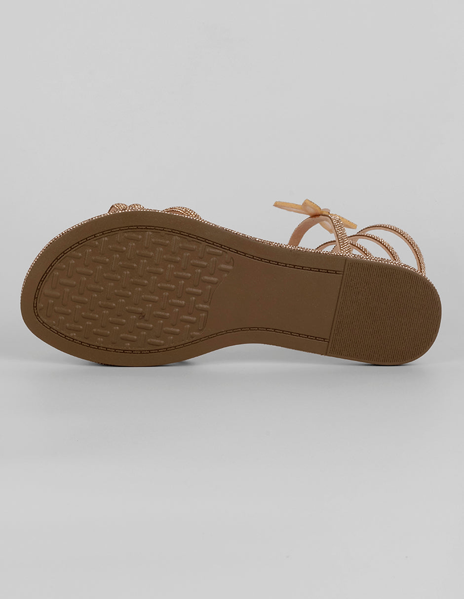 Sandalias de piso Soft en Sintético – Dorado