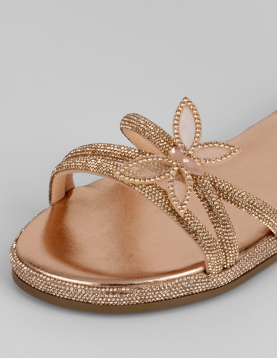 Sandalias de piso Soft en Sintético – Dorado