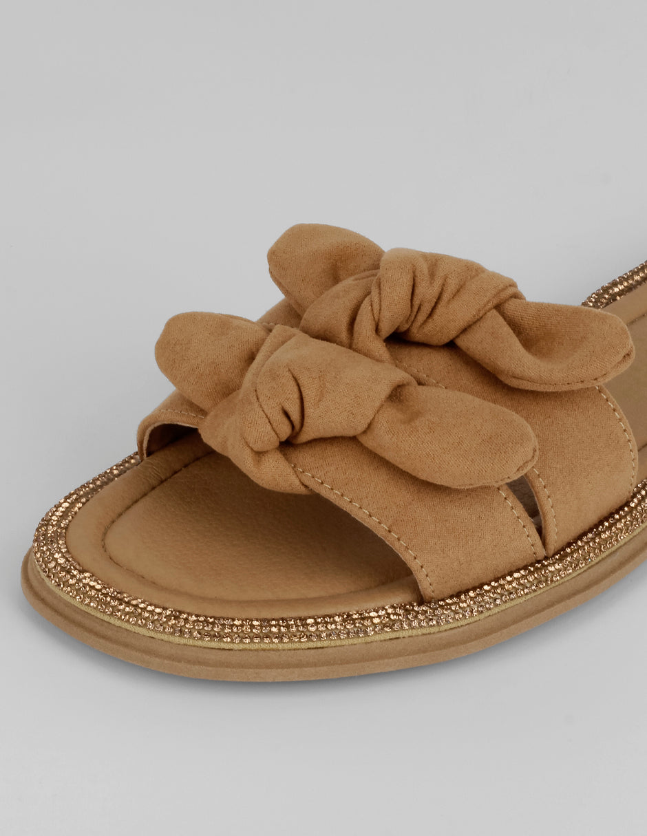 Sandalias de piso Soft en Gamuza – Café