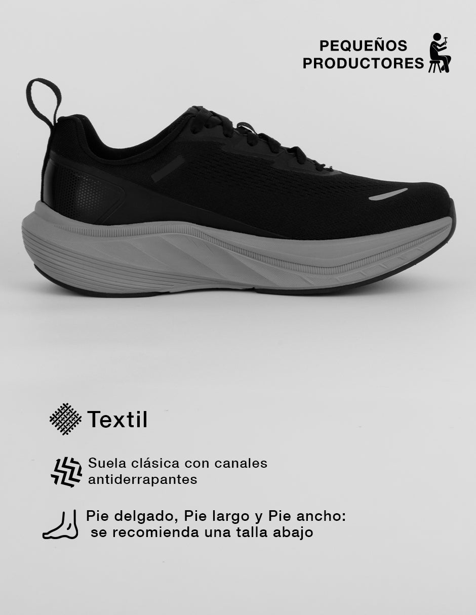 Tenis para entrenamiento Sport en Textil – Negro