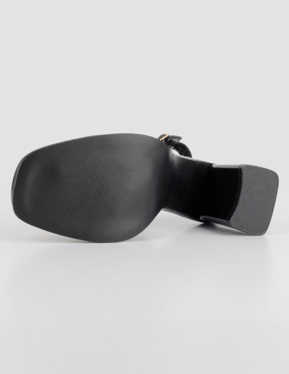 Zapatillas Slingback en Charol – Negro