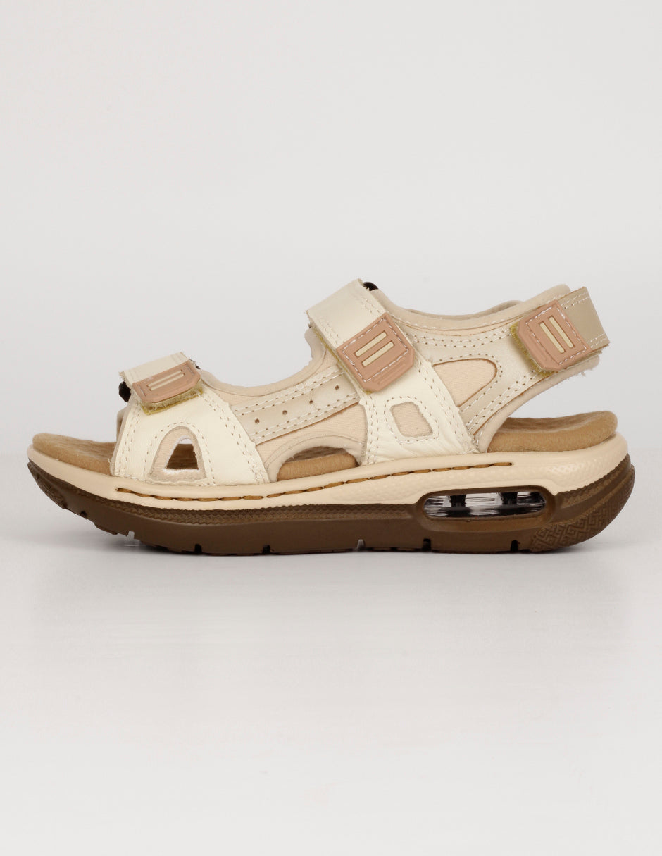 Sandalias de piso Exterior Piel Color Blanco Para Mujer De RBCOLLECTION