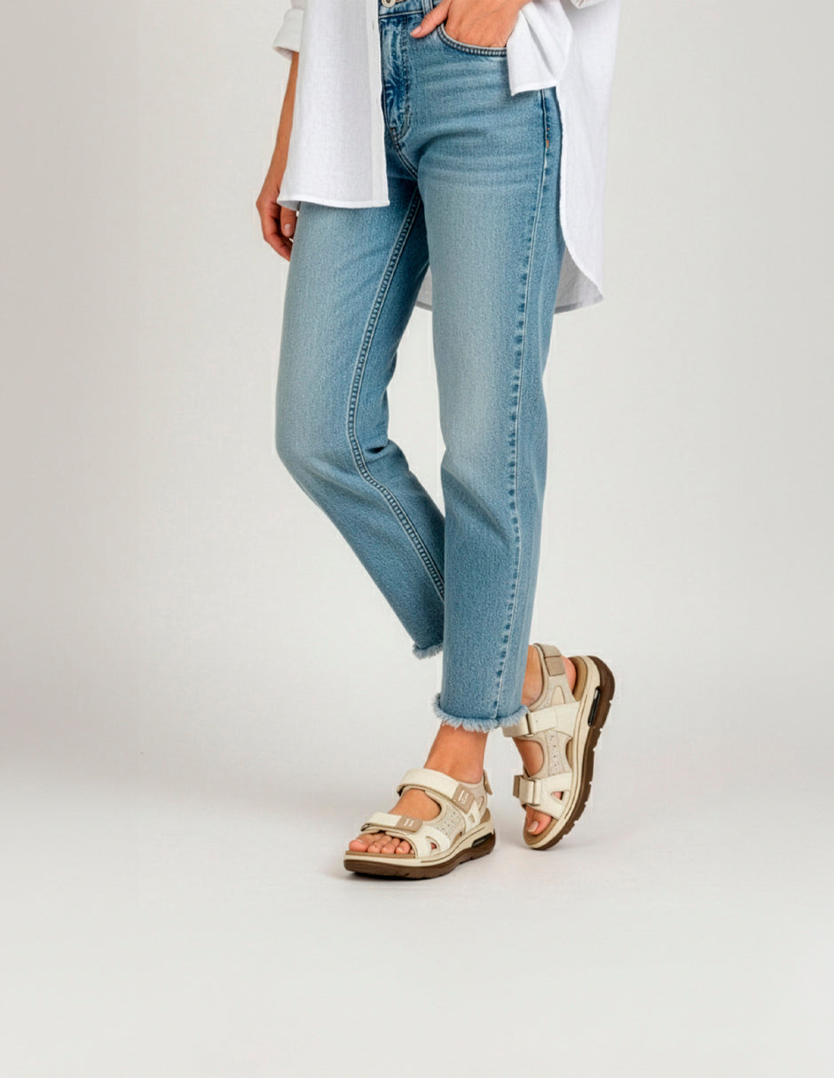 Sandalias de piso Hand made en Piel – Blanco