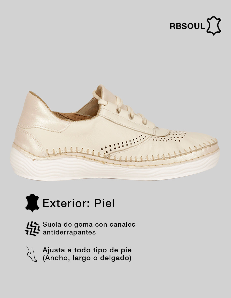 Zapatos de confort Hand made en Piel – Blanco