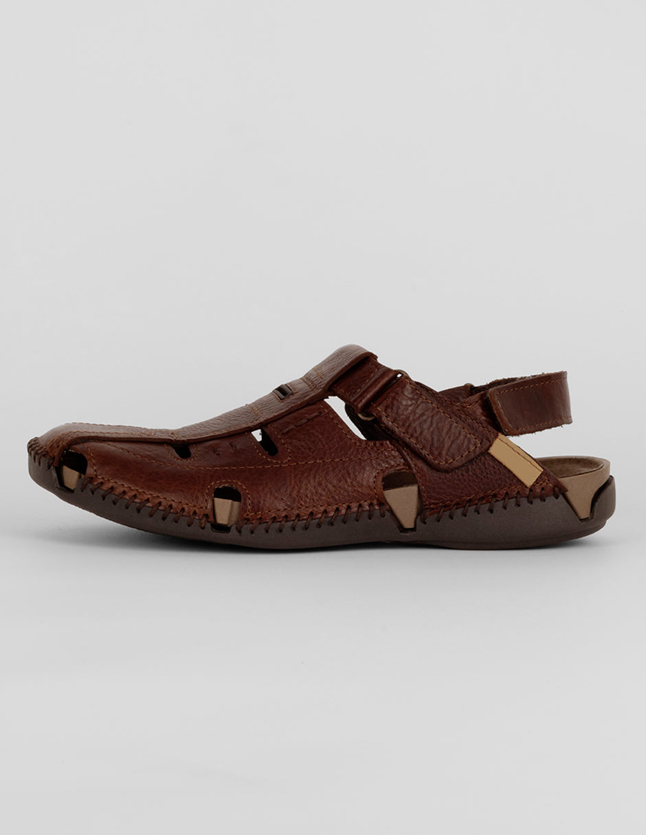 Sandalias casuales Exterior Piel Color Café Para Hombre De RBCOLLECTION