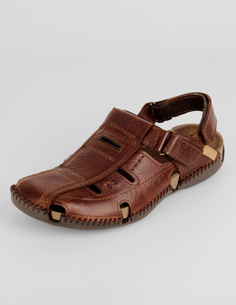 Sandalias casuales Hand Made en Piel – Café