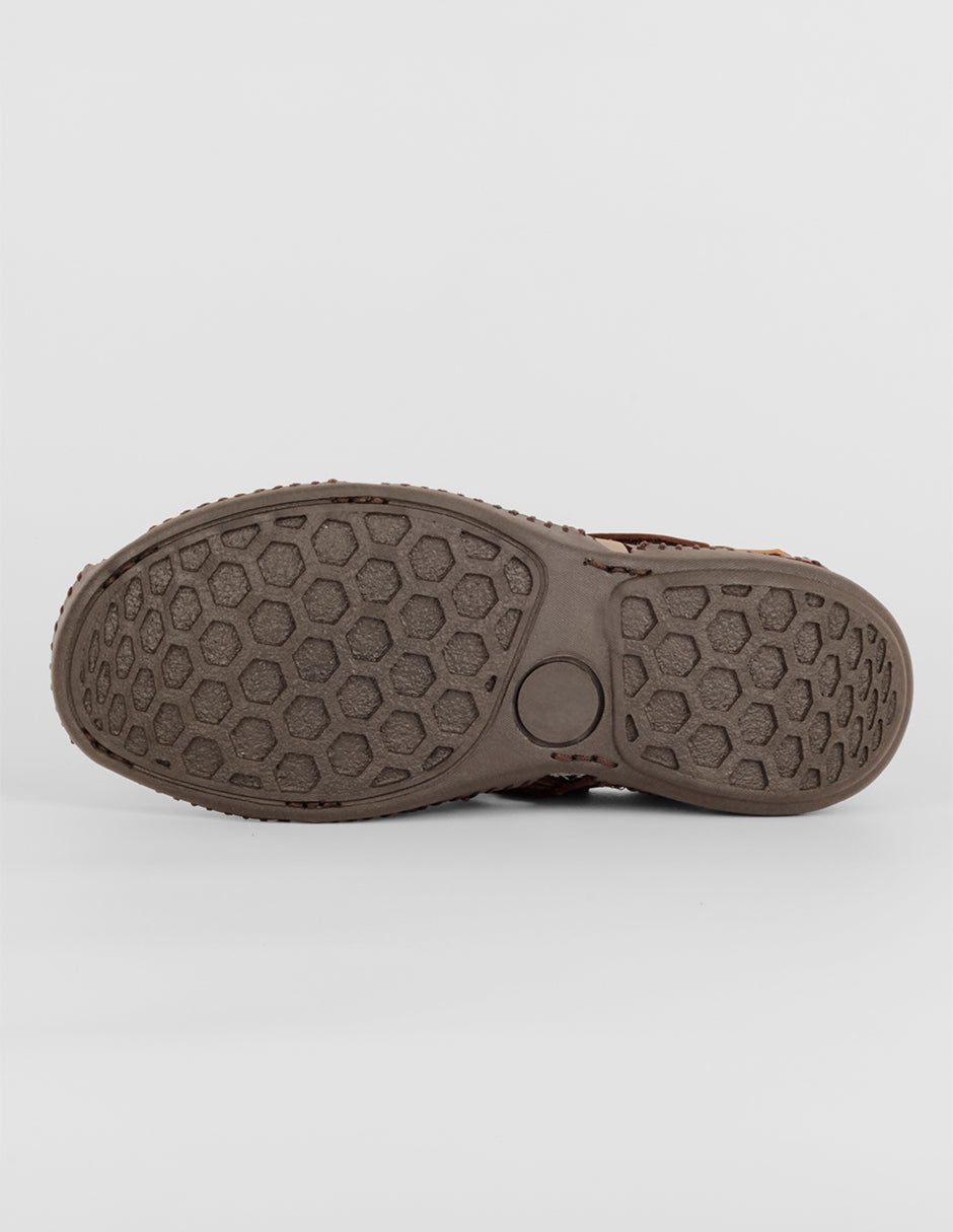 Sandalias casuales Hand Made en Piel – Café