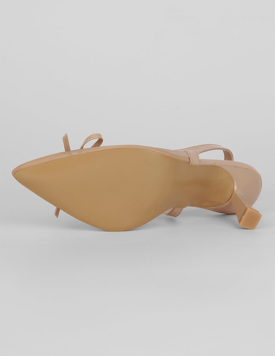 Zapatillas Slingback en Textil – Beige