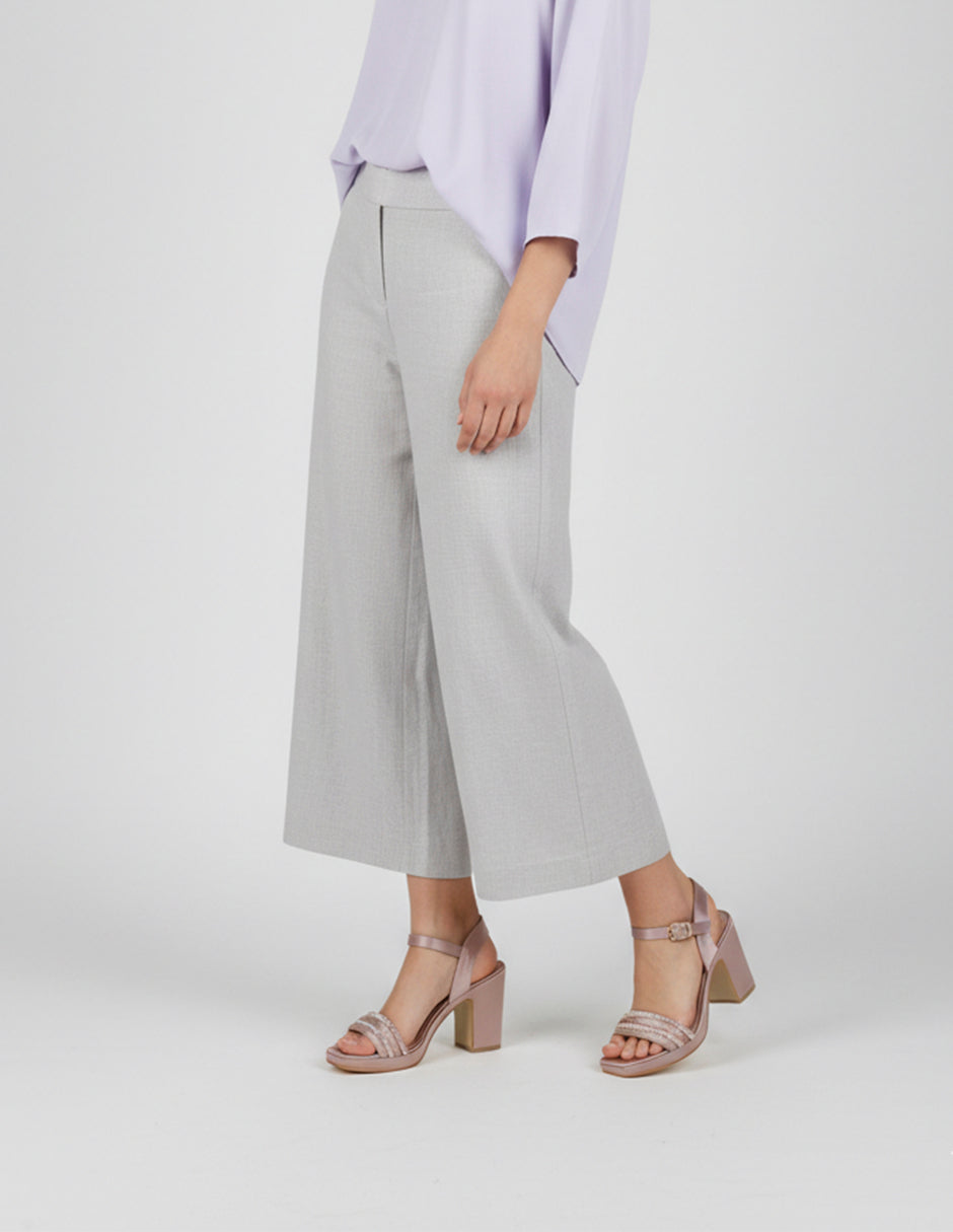 Sandalia con tacón Stela en Textil – Beige