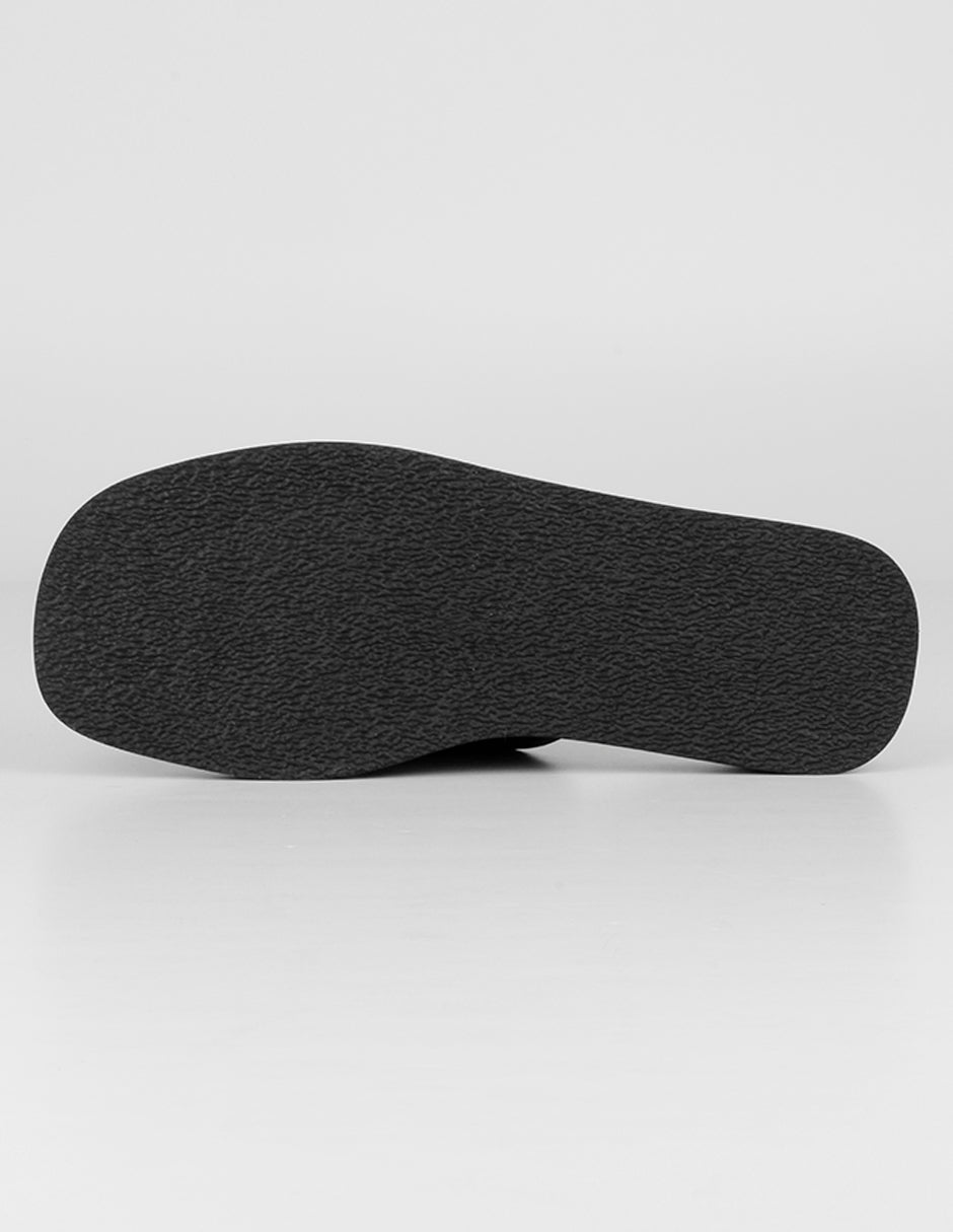 Sandalias de piso Yuri en Piel vegana – Negro