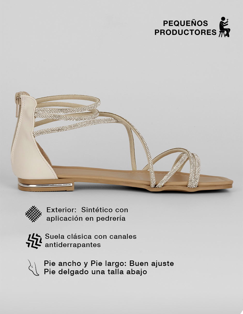 Sandalias de piso Soft en Sintético – Latte
