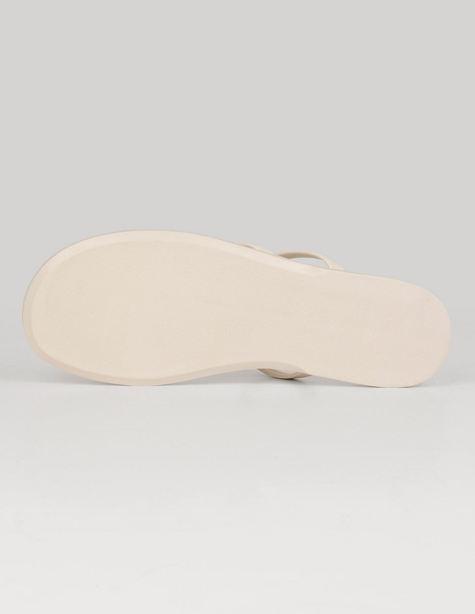 Sandalias de piso Soft en Piel vegana – Blanco