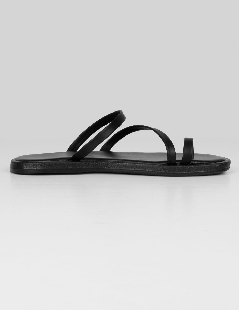Sandalias de piso Soft en Piel vegana – Negro