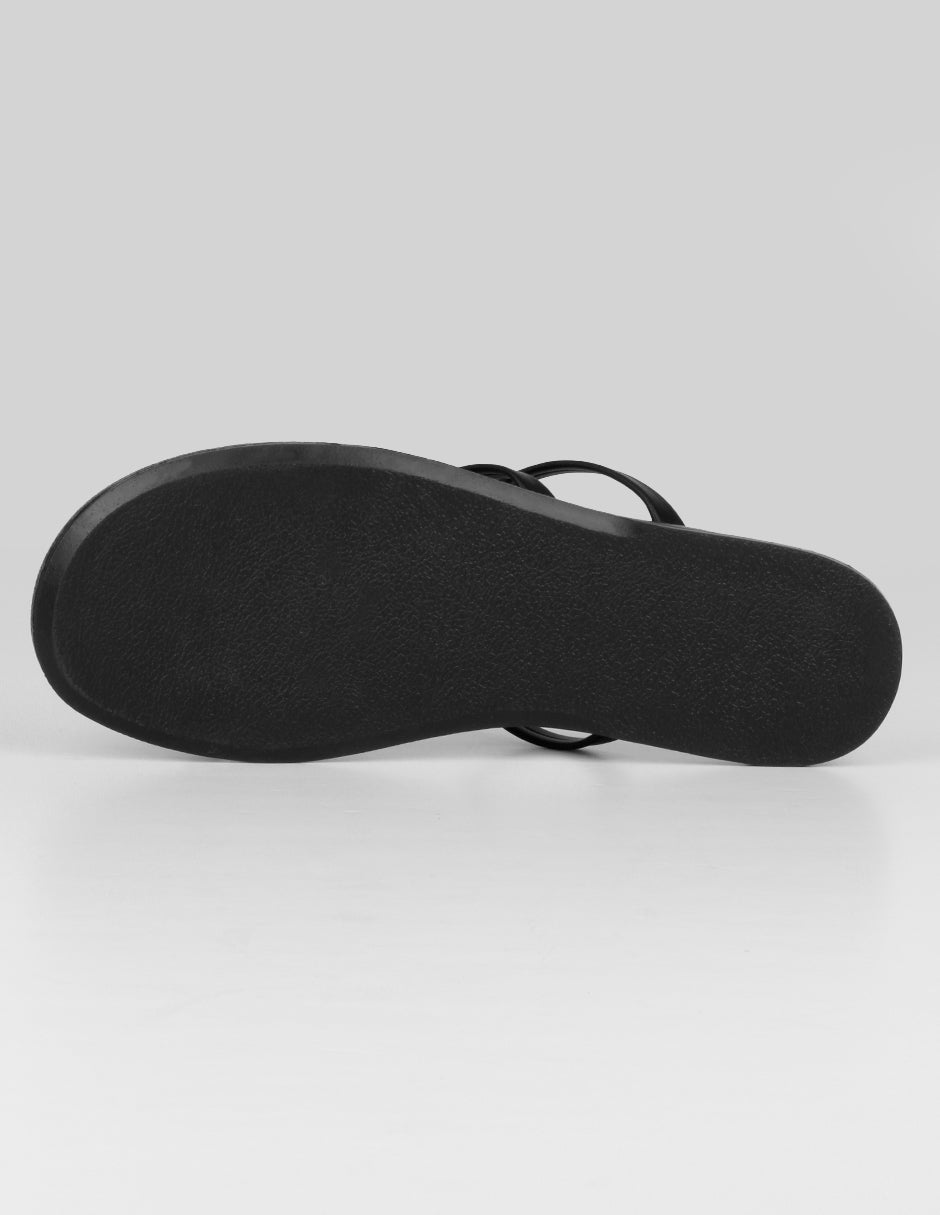 Sandalias de piso Soft en Piel vegana – Negro