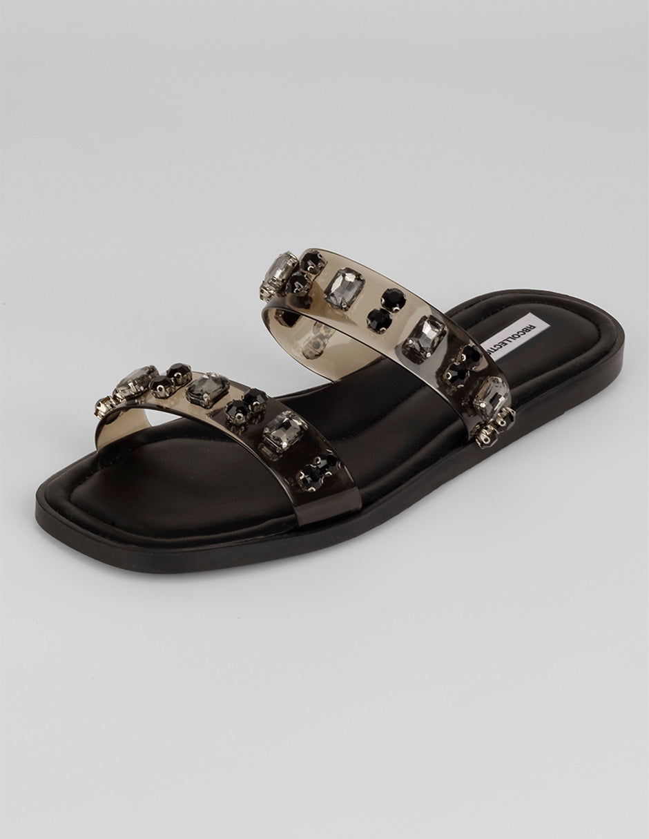 Sandalias de piso Yuri en Sintético – Negro