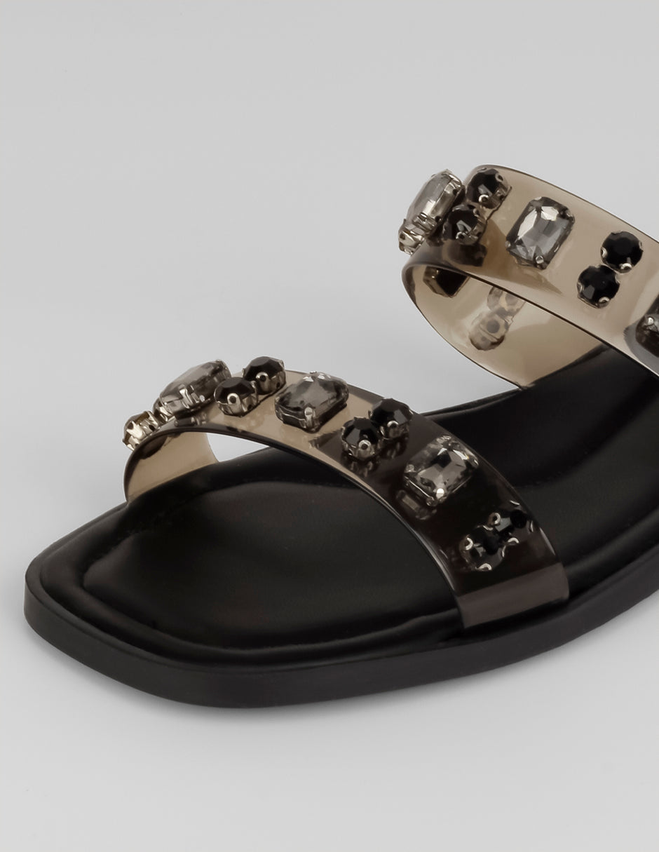 Sandalias de piso Yuri en Sintético – Negro