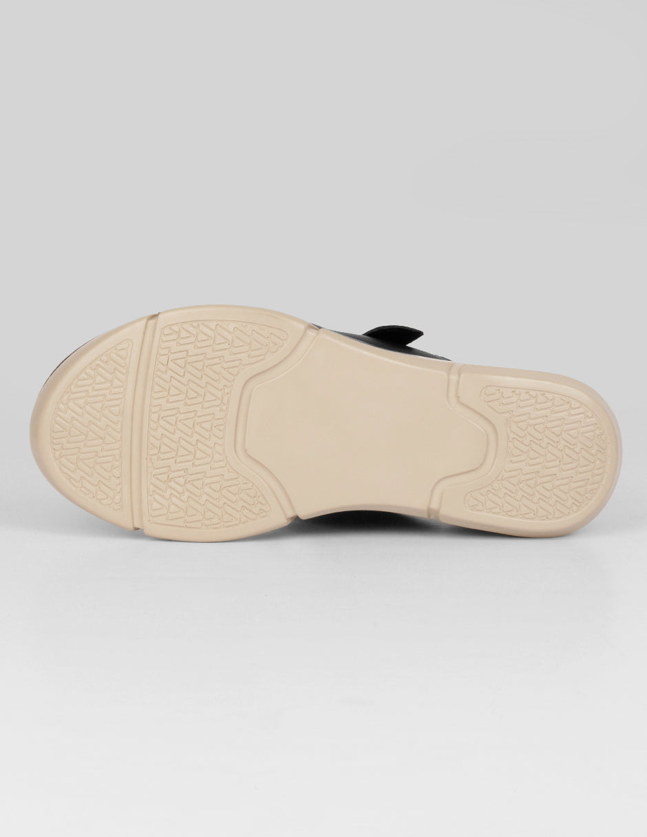 Sandalias con plataforma Naia en Piel vegana – Negro