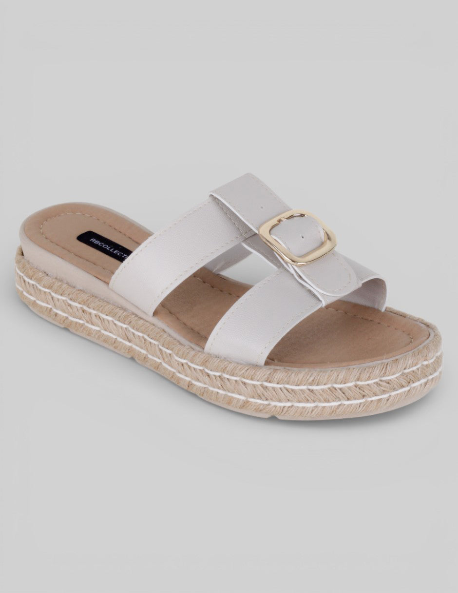 Sandalias con plataforma Yuri en Piel vegana – Blanco