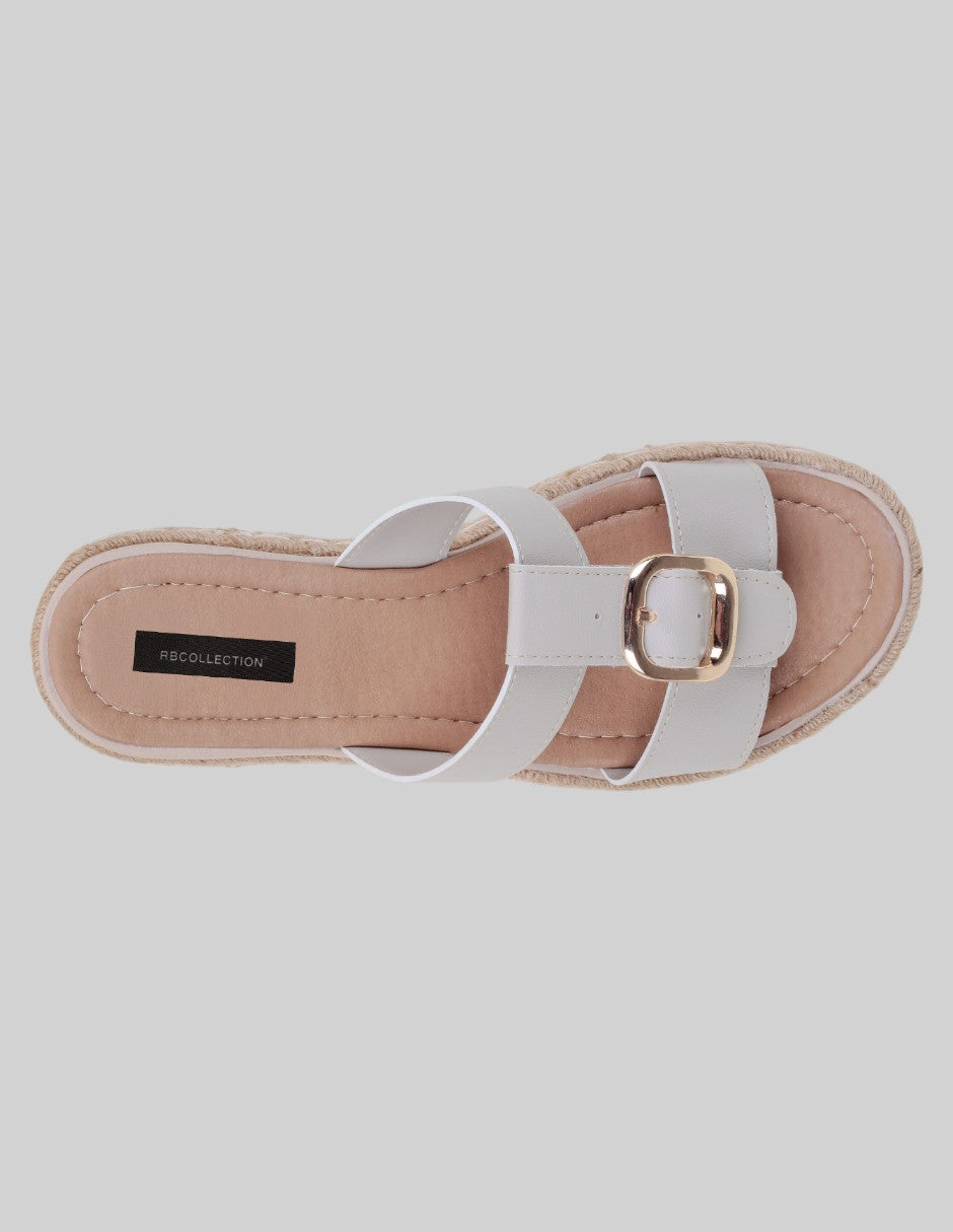 Sandalias con plataforma Yuri en Piel vegana – Blanco