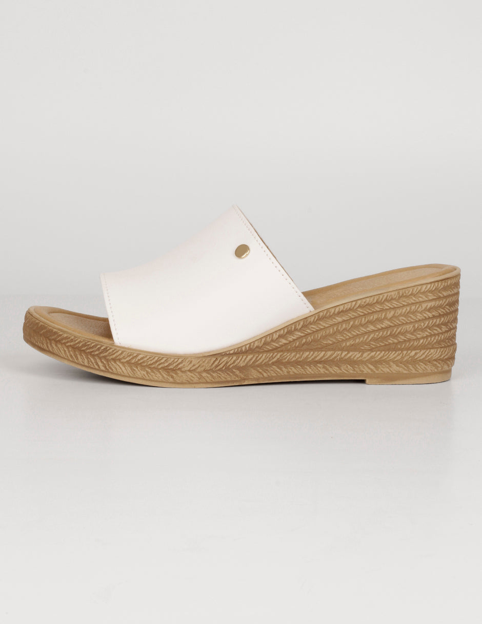 Sandalias con plataforma Exterior Piel vegana Color Blanco Para Mujer De RBCOLLECTION