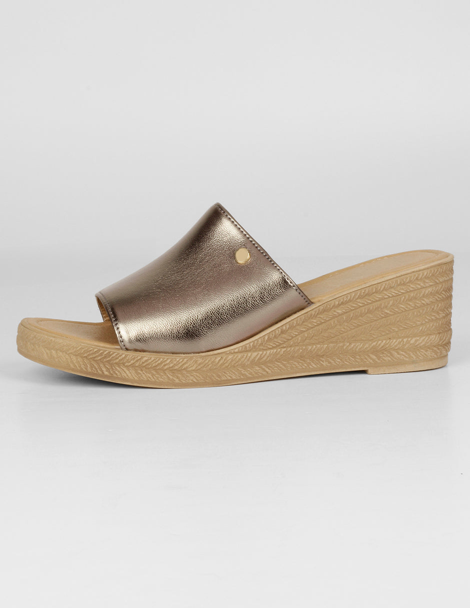 Sandalias con plataforma Exterior Sintético Color Plata Para Mujer De RBCOLLECTION