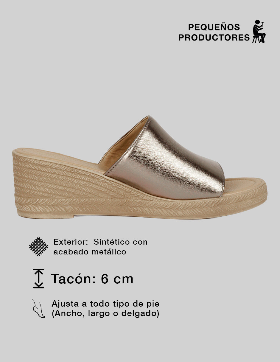 Sandalias con plataforma Naia en Sintético – Plata