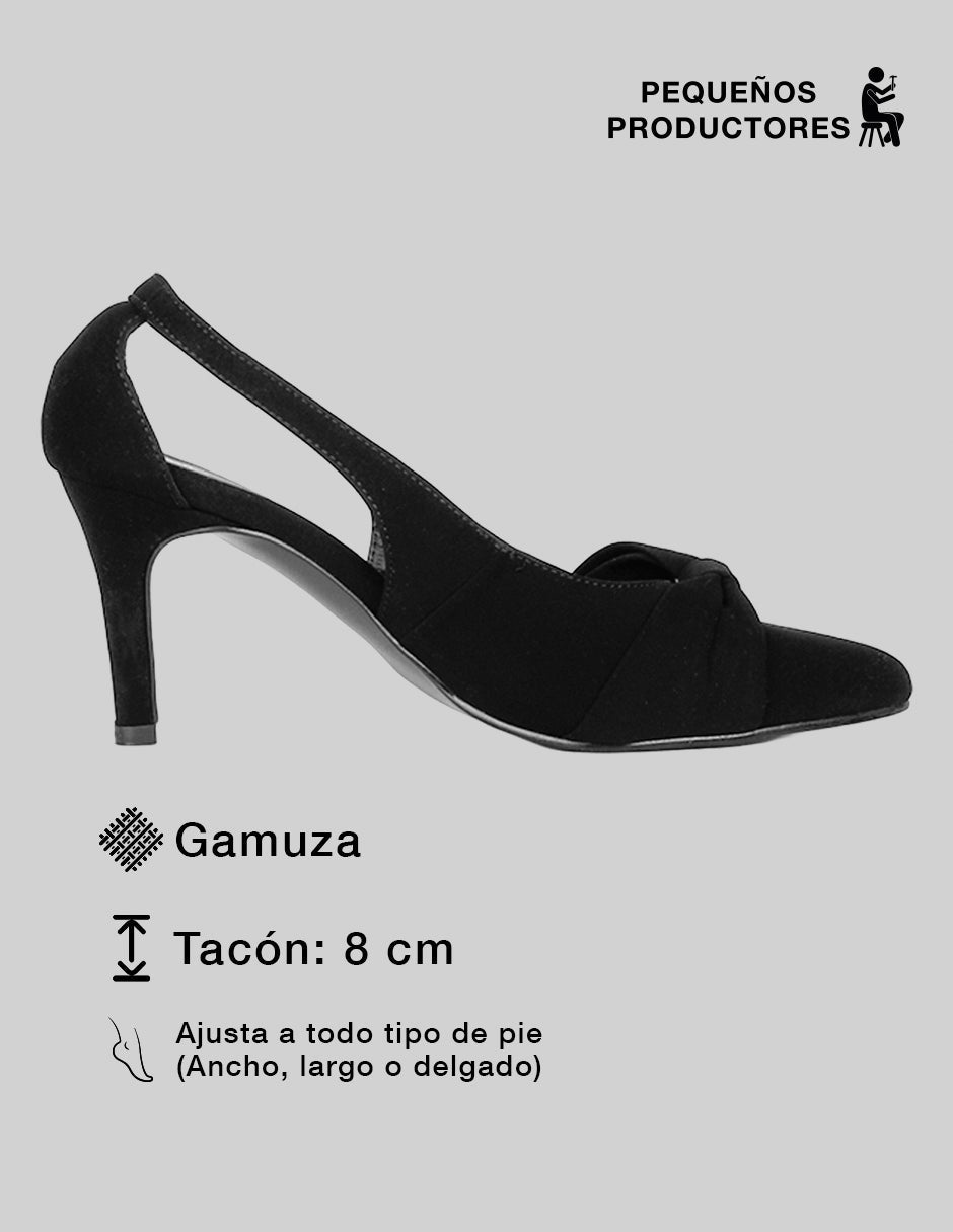 Zapatillas Slingback en Gamuza sintética – Negro