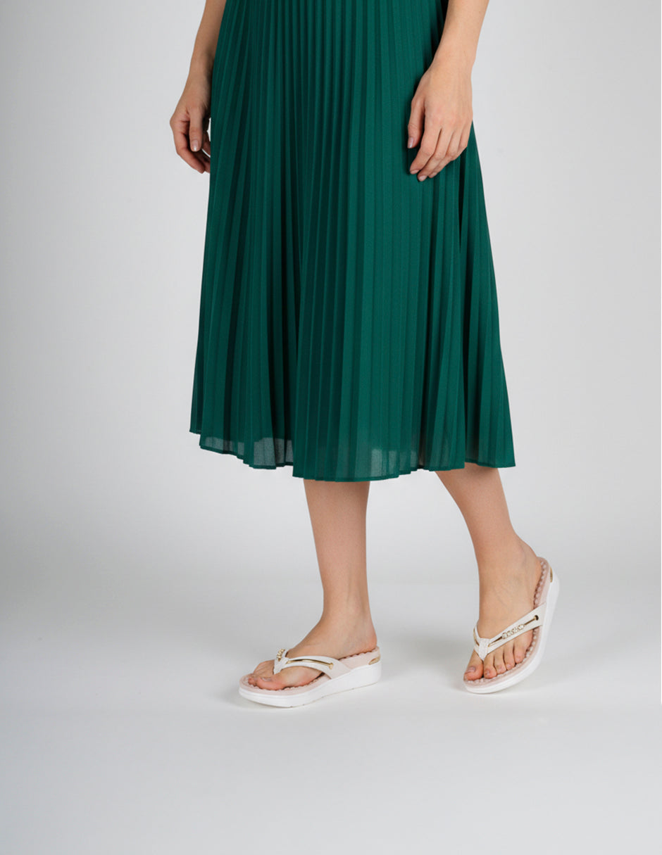 Sandalias con plataforma Comfy en Piel vegana – Beige
