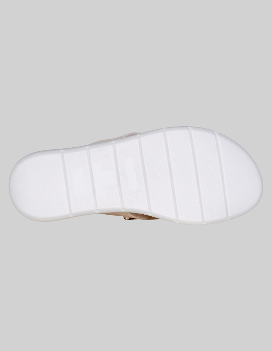 Sandalias con plataforma Comfy en Piel vegana – Beige