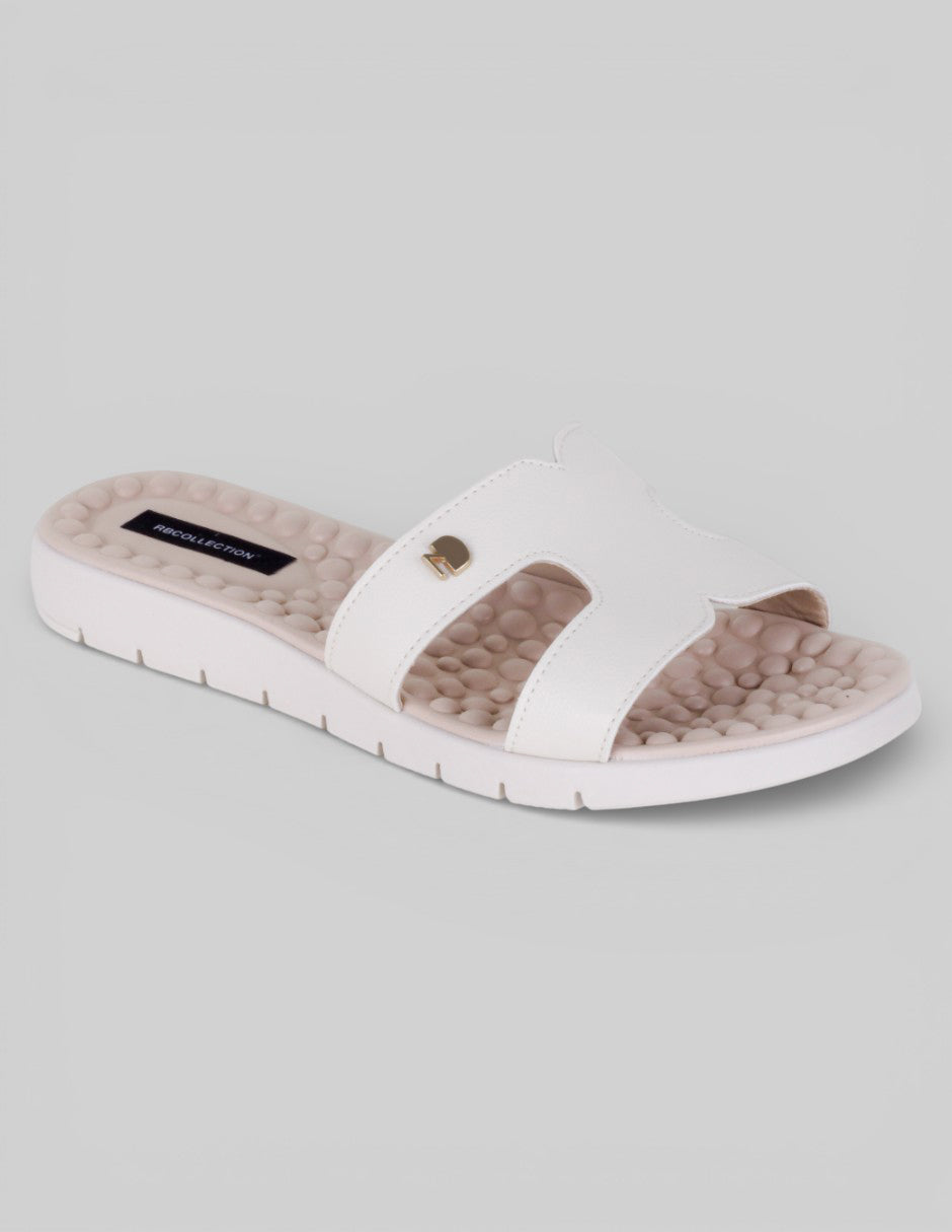 Sandalias con plataforma Comfy en Piel vegana – Blanco